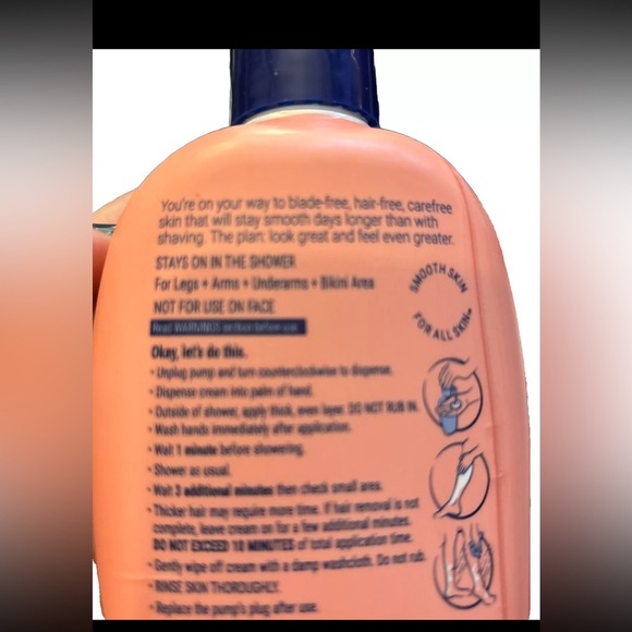 Nair‎ Shower Cream Hair Remover Moroccan Argan Oil Orange Blossom 13 oz Unopened - Picture 4 of 6